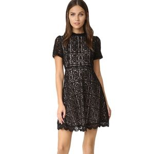 BB Dakota Adelina Lace Fit N Flare Dress
